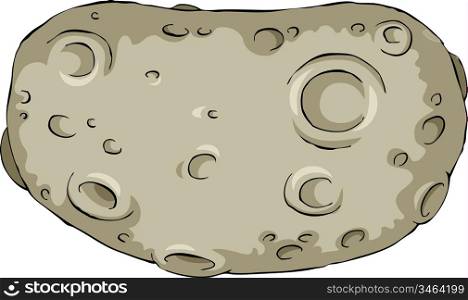 Asteroid on a white background, vector illustration