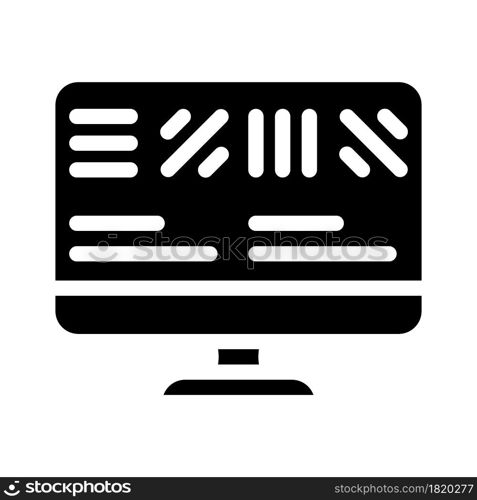 astigmatism test ophthalmology glyph icon vector. astigmatism test ophthalmology sign. isolated contour symbol black illustration. astigmatism test ophthalmology glyph icon vector illustration