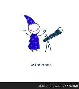 Astrologer. Illustration.