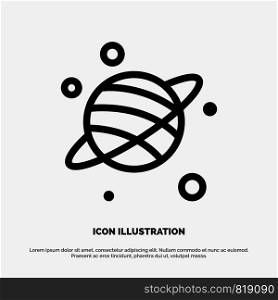 Astrology, Planet, Space Line Icon Vector