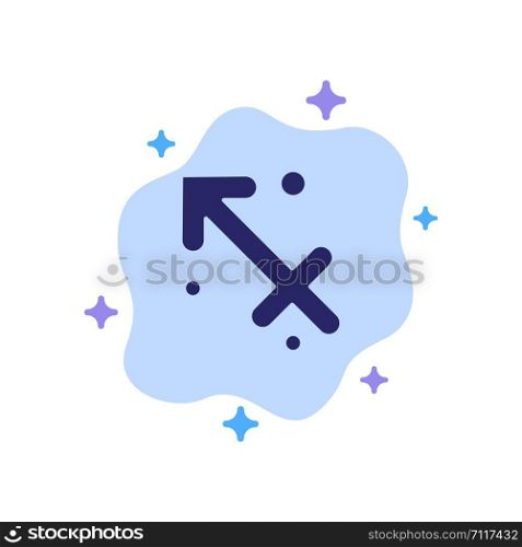 Astrology, Sagittarius, Zodiac, Greece Blue Icon on Abstract Cloud Background
