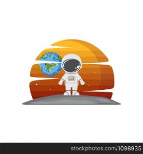 astronaut character in space exploration science vector art. astronaut character in space exploration science vector