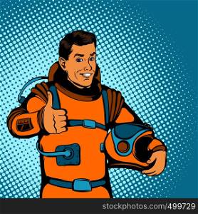 Astronaut concept in comics style for any design. Astronaut concept, comics style