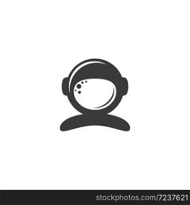 Astronaut helmet logo vector illustration template