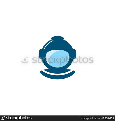 Astronaut helmet logo vector illustration template