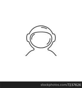 Astronaut helmet logo vector illustration template