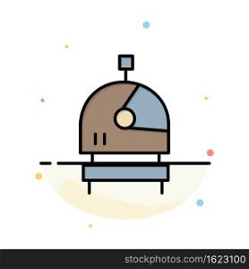 Astronaut, Helmet, Space Abstract Flat Color Icon Template
