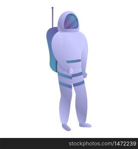 Astronaut icon. Cartoon of astronaut vector icon for web design isolated on white background. Astronaut icon, cartoon style