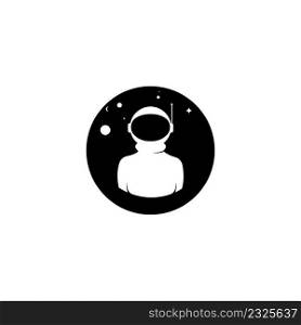 astronaut logo vector illustration design template.