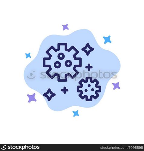Astronaut, Meteor, Space Blue Icon on Abstract Cloud Background