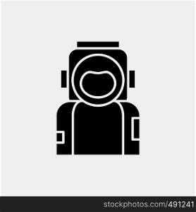 astronaut, space, spaceman, helmet, suit Glyph Icon. Vector isolated illustration. Vector EPS10 Abstract Template background