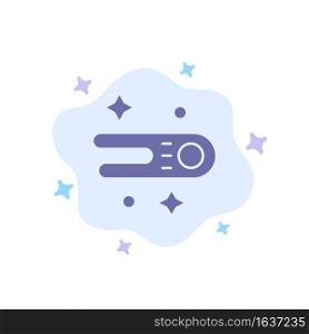 Astronomy, Comet, Space Blue Icon on Abstract Cloud Background