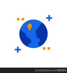 Astronomy, Earth, Space Flat Color Icon. Vector icon banner Template