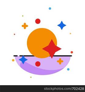 Astronomy, Galaxy, Satellite, Space, Spaceship Abstract Flat Color Icon Template