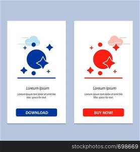 Astronomy, Galaxy, Satellite, Space, Spaceship Blue and Red Download and Buy Now web Widget Card Template