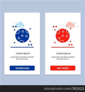Astronomy, Moon, Space Blue and Red Download and Buy Now web Widget Card Template