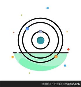 Astronomy, Planet, Education, Learning Abstract Flat Color Icon Template