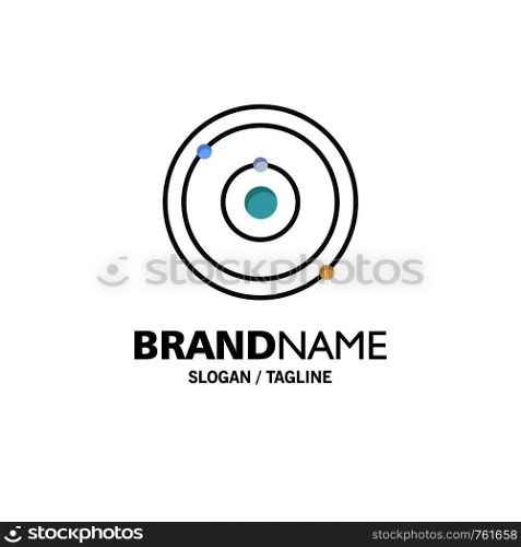 Astronomy, Planet, Education, Learning Business Logo Template. Flat Color