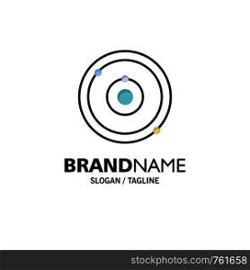 Astronomy, Planet, Education, Learning Business Logo Template. Flat Color