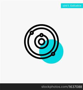 Astronomy, Planet, Education, Learning turquoise highlight circle point Vector icon
