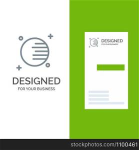 Astronomy, Planet, Space Grey Logo Design and Business Card Template