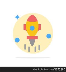 Astronomy, Rocket, Space, Fly Abstract Circle Background Flat color Icon