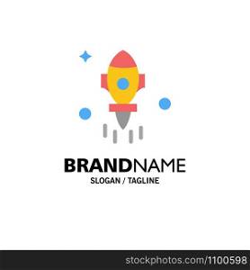 Astronomy, Rocket, Space, Fly Business Logo Template. Flat Color