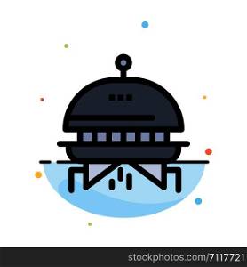 Astronomy, Space, Ufo Abstract Flat Color Icon Template