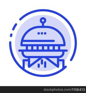 Astronomy, Space, Ufo Blue Dotted Line Line Icon