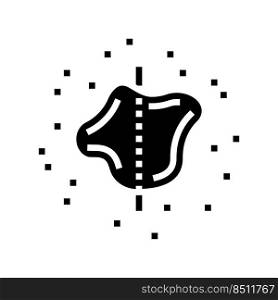 asymmetrical mole melanoma glyph icon vector. asymmetrical mole melanoma sign. isolated symbol illustration. asymmetrical mole melanoma glyph icon vector illustration