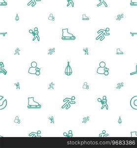 Athlete icons pattern seamless white background Vector Image