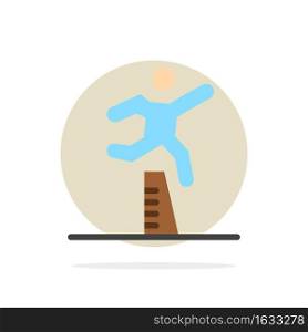 Athlete, Jumping, Runner, Running, Steeplechase Abstract Circle Background Flat color Icon