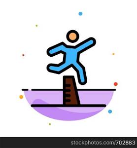 Athlete, Jumping, Runner, Running, Steeplechase Abstract Flat Color Icon Template