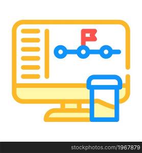 athlete monitoring system color icon vector. athlete monitoring system sign. isolated symbol illustration. athlete monitoring system color icon vector illustration