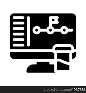 athlete monitoring system glyph icon vector. athlete monitoring system sign. isolated contour symbol black illustration. athlete monitoring system glyph icon vector illustration