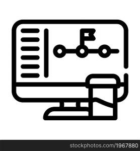 athlete monitoring system line icon vector. athlete monitoring system sign. isolated contour symbol black illustration. athlete monitoring system line icon vector illustration