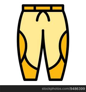 Athlete pants icon outline vector. Fashion workout. Sport outfit color flat. Athlete pants icon vector flat