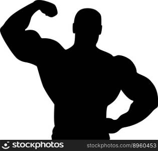 Athlete silhouette vector image