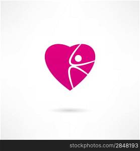 Athletic heart icon