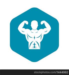 Athletic man torso icon. Simple illustration of athletic man torso vector icon for web. Athletic man torso icon, simple style