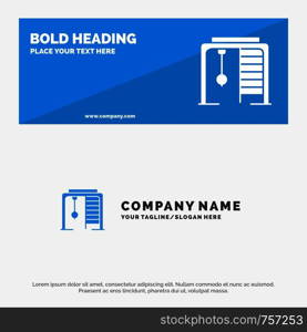 Athletic, Ring, Sport, Game SOlid Icon Website Banner and Business Logo Template