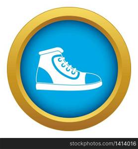 Athletic shoe icon blue vector isolated on white background for any design. Athletic shoe icon blue vector isolated