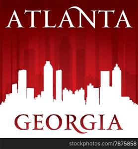 Atlanta Georgia city skyline silhouette. Vector illustration