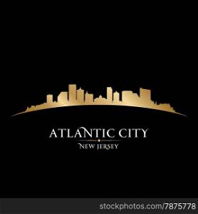 Atlantic city New Jersey skyline silhouette. Vector illustration