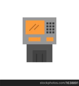 Atm, Bank, Cash, Cashpoint, Dispenser, Finance, Machine, Money  Flat Color Icon. Vector icon banner Template