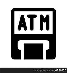 atm booth, icon on isolated background
