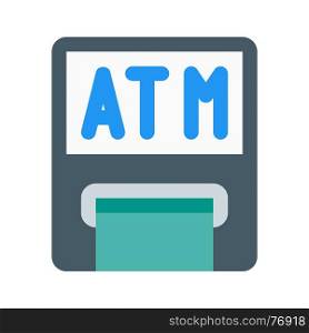 atm booth, icon on isolated background