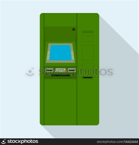 Atm icon. Flat illustration of atm vector icon for web design. Atm icon, flat style