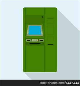 Atm icon. Flat illustration of atm vector icon for web design. Atm icon, flat style