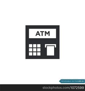 ATM Icon Vector Template Flat Design